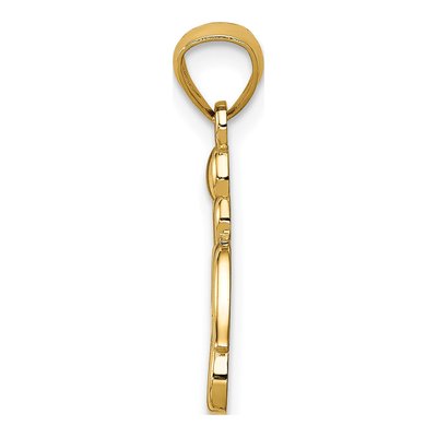 14K Yellow Gold Cut-Out Angel Pendant – view 3