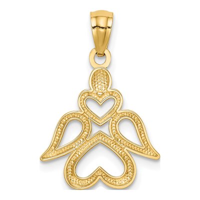 14K Yellow Gold Cut-Out Angel Pendant – view 4