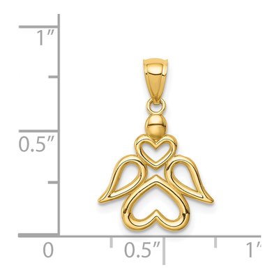 14K Yellow Gold Cut-Out Angel Pendant – view 5