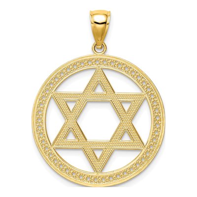 14K Yellow Gold Star of David Pendant – view 4