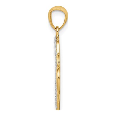 14K Yellow Gold Double Heart Pendant – view 3