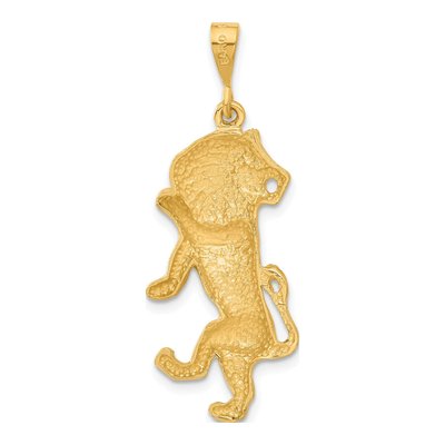 14K Yellow Gold Leo Zodiac Pendant – view 4