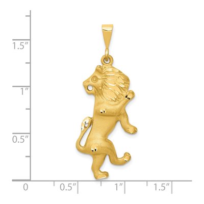 14K Yellow Gold Leo Zodiac Pendant – view 5
