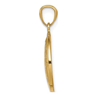 14K Yellow Gold Love You to Moon Pendant – view 3