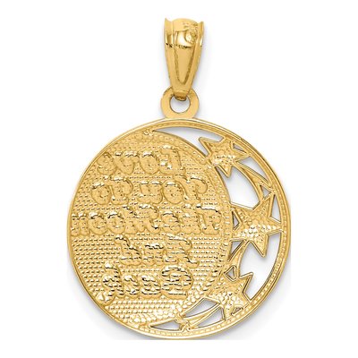 14K Yellow Gold Love You to Moon Pendant – view 4