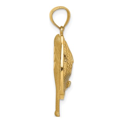 14K Yellow Gold Baseball Bat Pendant – view 3