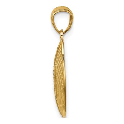 14K Yellow Gold Football Pendant – view 3