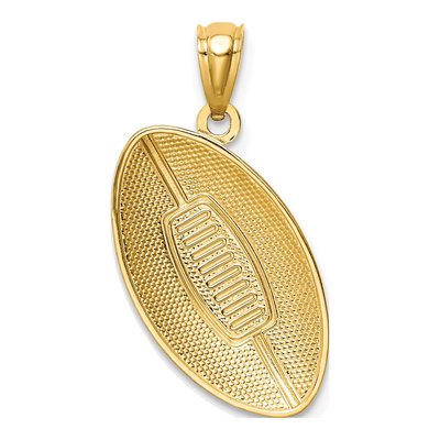 14K Yellow Gold Football Pendant – view 4