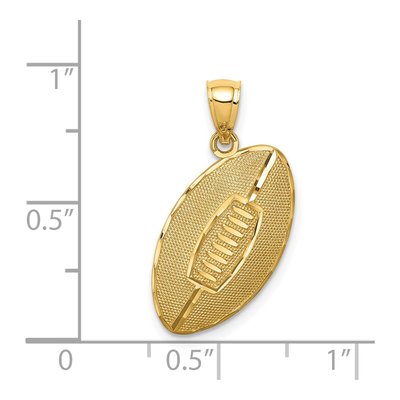 14K Yellow Gold Football Pendant – view 5