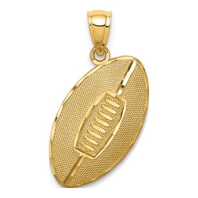 14K Yellow Gold Football Pendant