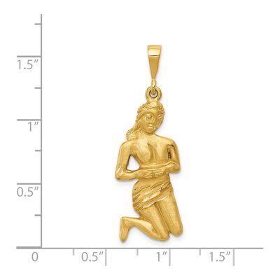 14K Yellow Gold Virgo Zodiac Pendant – view 4
