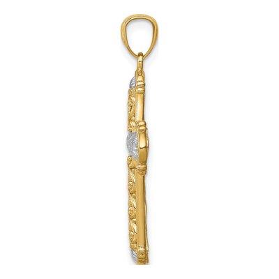 14K Yellow Gold Reversible Cross Pendant – view 3