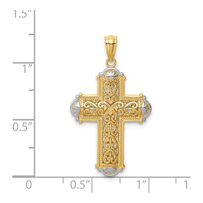 14K Yellow Gold Reversible Cross Pendant – view 5