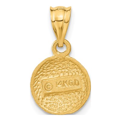 14K Yellow Gold Basketball Pendant – view 4