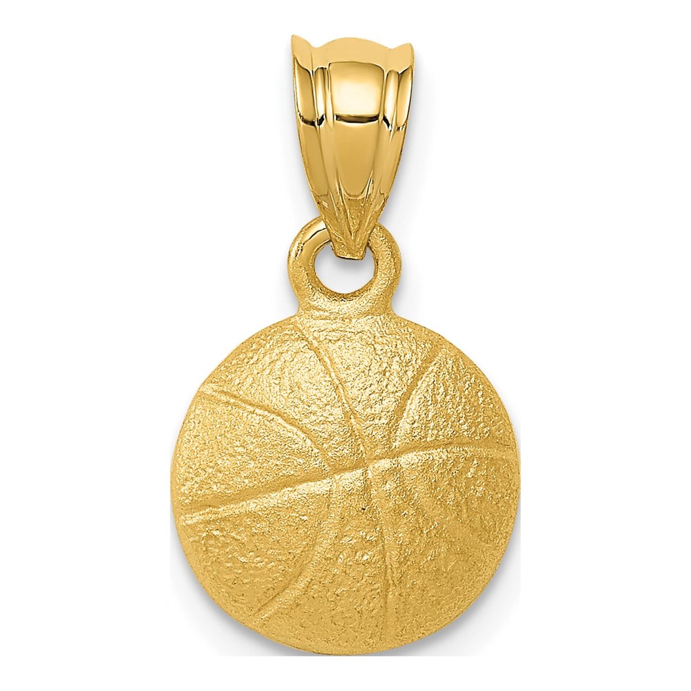 14K Yellow Gold Basketball Pendant