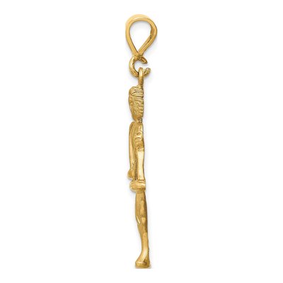 14K Yellow Gold Libra Zodiac Pendant – view 3