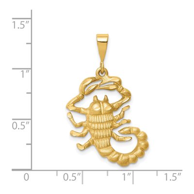14K Yellow Gold Scorpio Zodiac Pendant – view 4