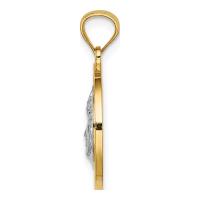 14K Yellow Gold Jesus Medal Pendant – view 3