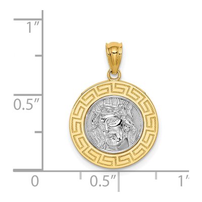 14K Yellow Gold Jesus Medal Pendant – view 5