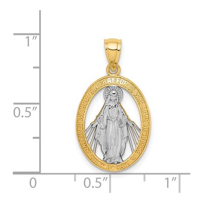 14K Yellow Gold Miraculous Medal Pendant – view 5