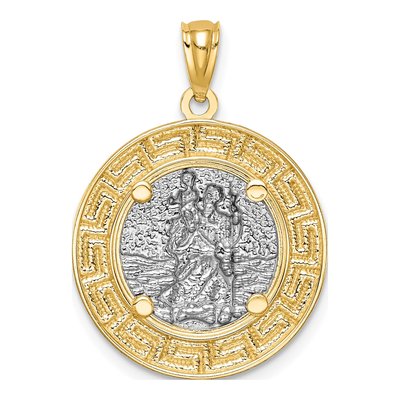 14K Yellow Gold St Christopher Medal Pendant – view 4