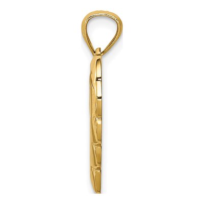 14K Yellow Gold Angel Heart Pendant – view 3