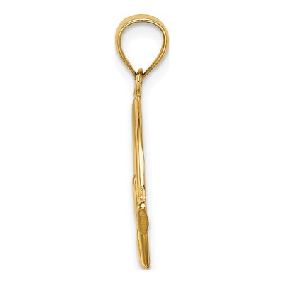 14K Yellow Gold Claddagh Pendant – view 3
