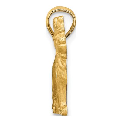 14K Yellow Gold German Shepherd Dog Pendant – view 3