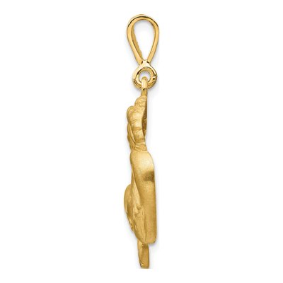 14K Yellow Gold Capricorn Zodiac Pendant – view 3