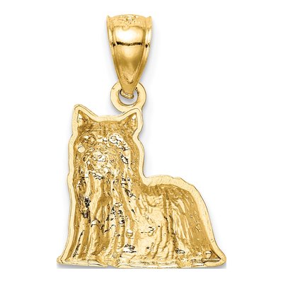 14K Yellow Gold Yorkshire Terrier Dog Pendant – view 4