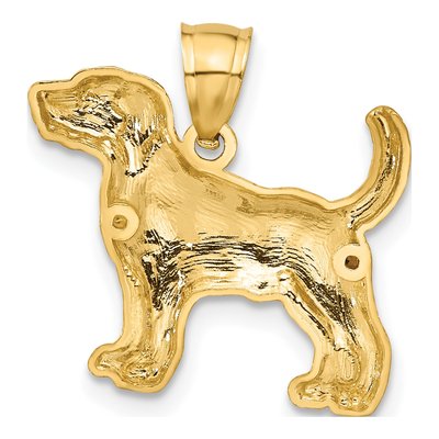 14K Yellow Gold Beagle Dog Pendant – view 4