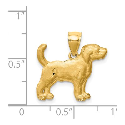 14K Yellow Gold Beagle Dog Pendant – view 5