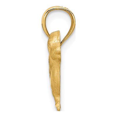 14K Yellow Gold Dachshund Dog Pendant – view 3