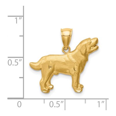 14K Yellow Gold Labrador Retriever Dog Pendant – view 5