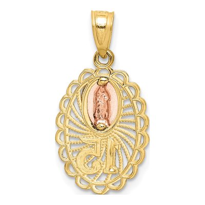 14K Two-Tone Gold Our of Guadalupe Pendant – view 4