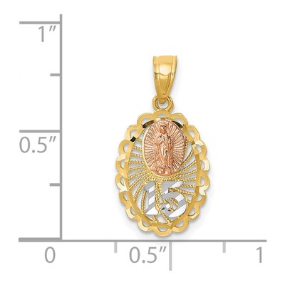 14K Two-Tone Gold Our of Guadalupe Pendant – view 5