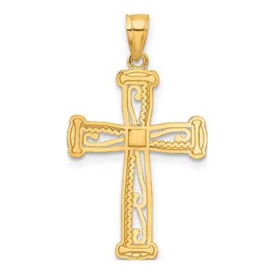 14K Yellow Gold Cross Pendant – view 4