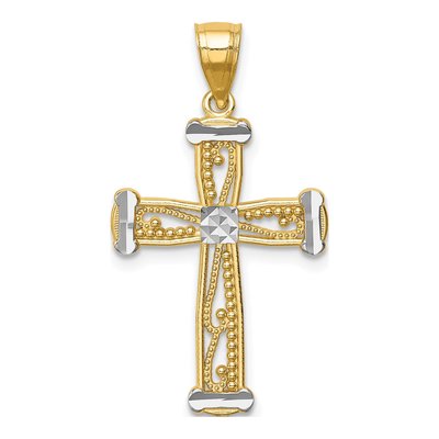 14K Yellow Gold Cross Pendant
