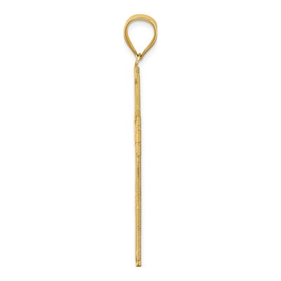 14K Yellow Gold Diamond-Cut Cross Pendant – view 3