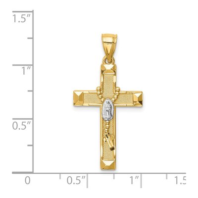 14K Yellow Gold Cross Rosary Pendant – view 5