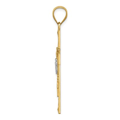 14K Yellow Gold Rosary Cross Pendant – view 3
