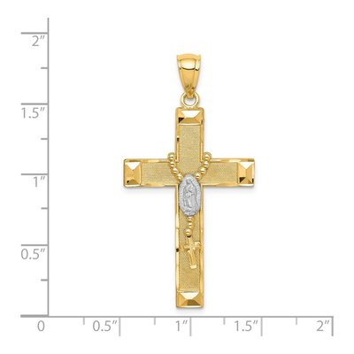 14K Yellow Gold Rosary Cross Pendant – view 5