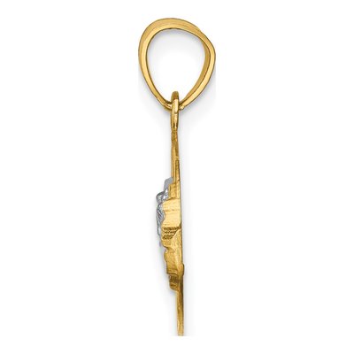 14K Yellow Gold Last Supper Oval Pendant – view 3