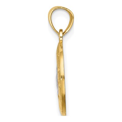 14K Yellow Gold Praying Hands Pendant – view 3