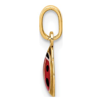 14K Yellow Gold Enamel Ladybug Charm – view 3