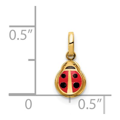 14K Yellow Gold Enamel Ladybug Charm – view 5
