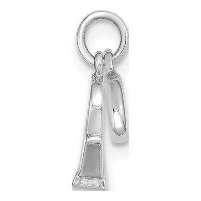 14K White Gold CZ Wedding Pendant – view 3