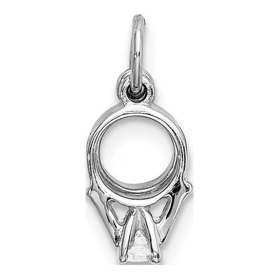 14K White Gold CZ Wedding Pendant – view 4