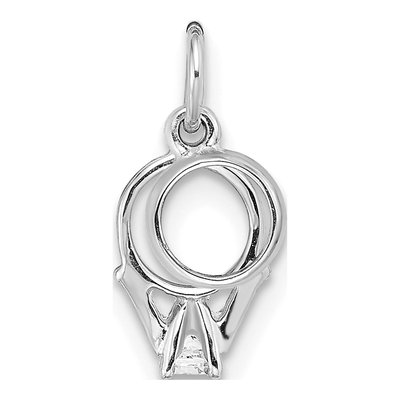 14K White Gold CZ Wedding Pendant
