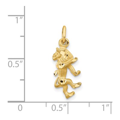 14K Yellow Gold Leo Zodiac Pendant – view 4